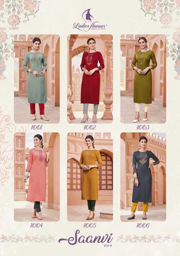 LF Saanvi 4 Rayon Kurti with Bottom Collection